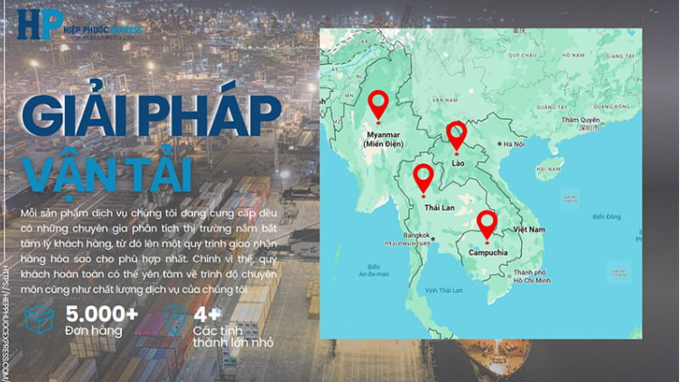 Lào và Myanmar là hai tuyến phức tạp hơn về địa lý và thủ tục — không có cửa khẩu trực tiếp với Việt Nam (Myanmar), hoặc đường bộ bị ảnh hưởng nặng bởi mùa mưa (Lào). Đây là lý do phần lớn đơn vị logistics nhỏ không muốn đầu tư vào hai tuyến này — cũng là lý do Hiệp Phước Express tìm thấy lợi thế cạnh tranh bền vững ở đó.