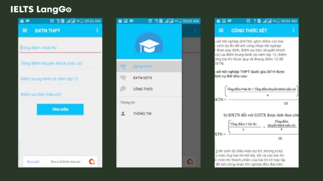 Tính điểm tốt nghiệp - Nhóm điểm từ kỳ thi Tính điểm tốt nghiệp - Nhóm điểm từ kỳ thi