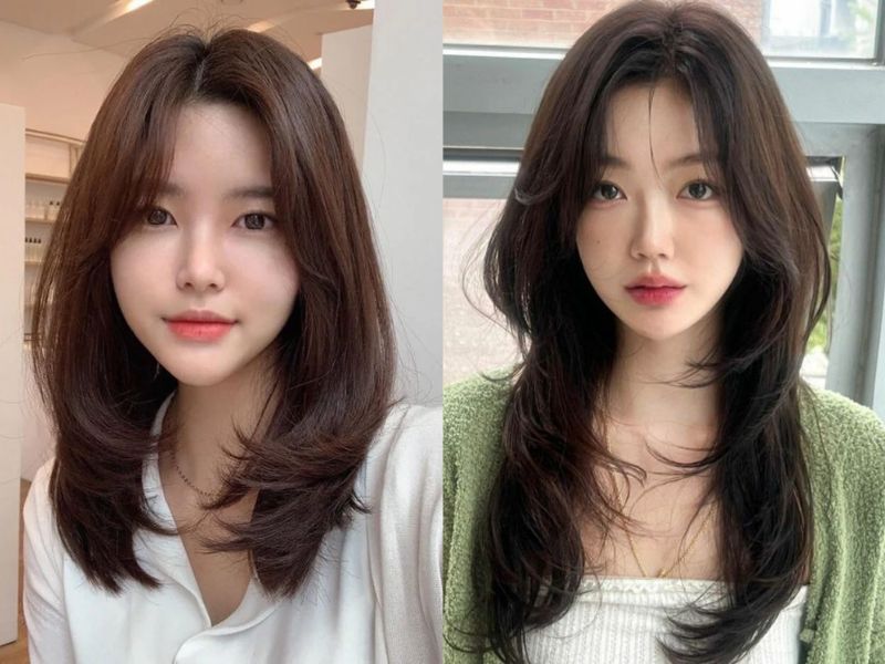 Tóc layer - Mặt tròn: ưu tiên tầng ôm và mái bay Tóc layer - Mặt tròn: ưu tiên tầng ôm và mái bay