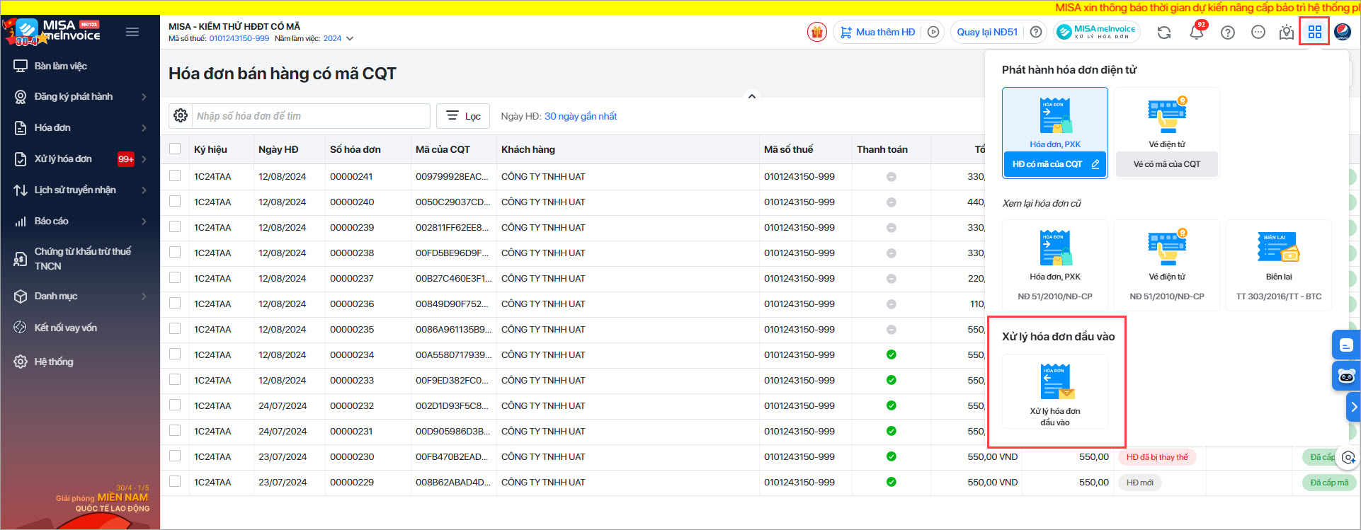 MISA meInvoice - Giao diện tối ưu trải nghiệm người dùng MISA meInvoice - Giao diện tối ưu trải nghiệm người dùng
