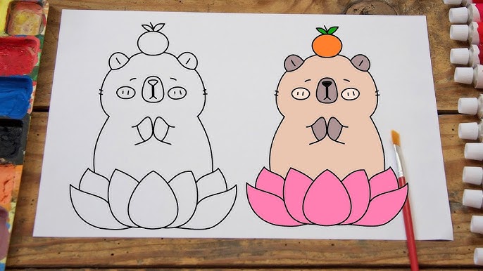Tô màu Capybara - Mẫu đơn giản cho bé mới tập Tô màu Capybara - Mẫu đơn giản cho bé mới tập