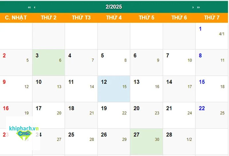 Lịch âm 2025 - Các ngày lễ quan trọng trong năm 2025 Lịch âm 2025 - Các ngày lễ quan trọng trong năm 2025