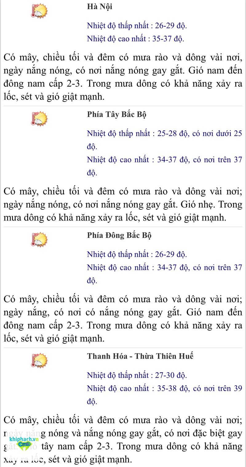 Thoi tiet - Thoi tiet hôm nay 08/08/2026 trên cả nước Thoi tiet - Thoi tiet hôm nay 08/08/2026 trên cả nước