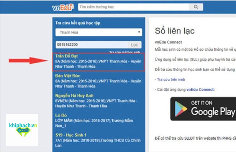 Vnedu.vn - Cách tra cứu điểm số và kết quả học tập Vnedu.vn - Cách tra cứu điểm số và kết quả học tập